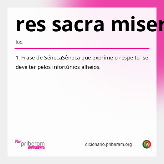 Significado de res sacra miser
